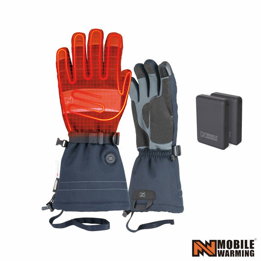 Mobile Warming heated gloves with rechargeable 7.6V batteries