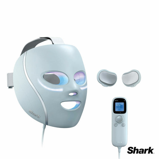 Shark CryoGlow FW312UK LED face mask with under-eye cooling, Blue Frost