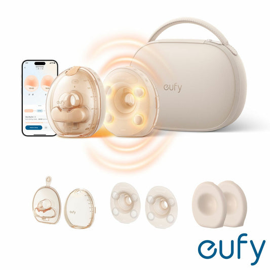 eufy S2 Pro heated massaging electric breast pump with charging case