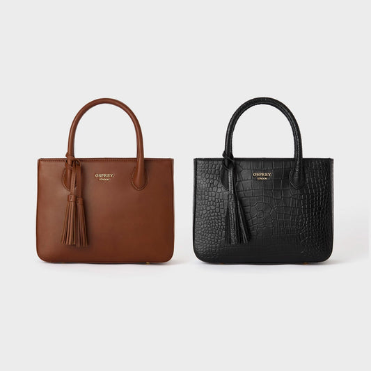 Osprey London Belgravia leather grab and crossbody bag