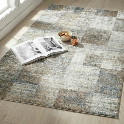 Livabliss Avellino grey check rug – alternate view 2