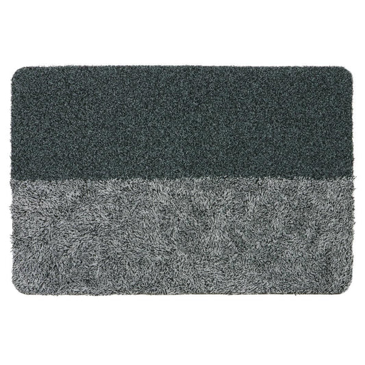 JVL Chelsea barrier scraper door mat grey rubber backed