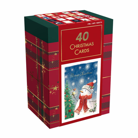 Tom Smith premium Christmas cards, box of 40 with envelopes