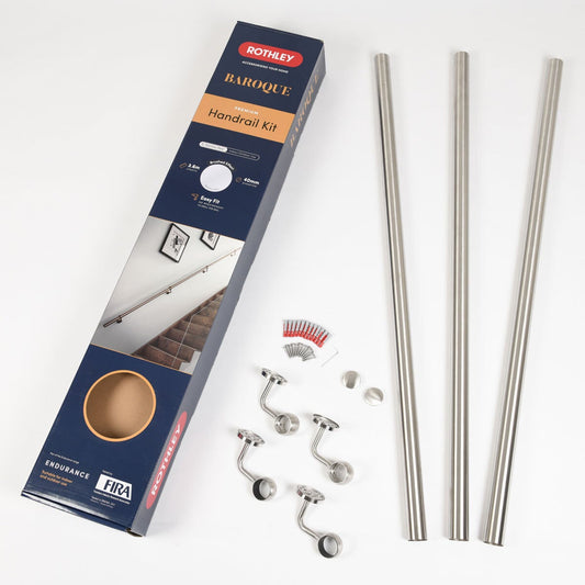 Rothley stainless steel handrail kit 3.6 m x 40 mm