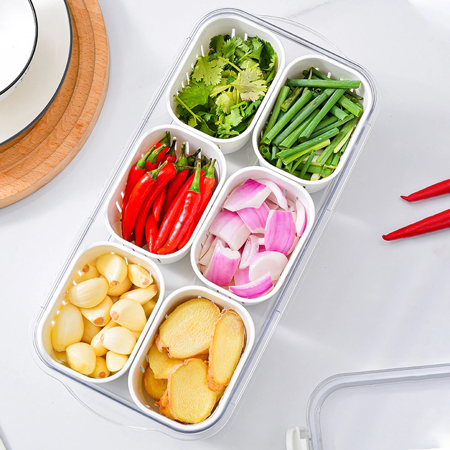 Divided Serving Tray with Lid Snackle Box Charcuterie Container Storage Organizer | Portable Food Storage & Snack Serving Box
