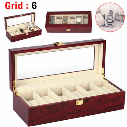 Wooden Watch Storage Box | Jewelry Collection Organizer | Display Case Gift Holder