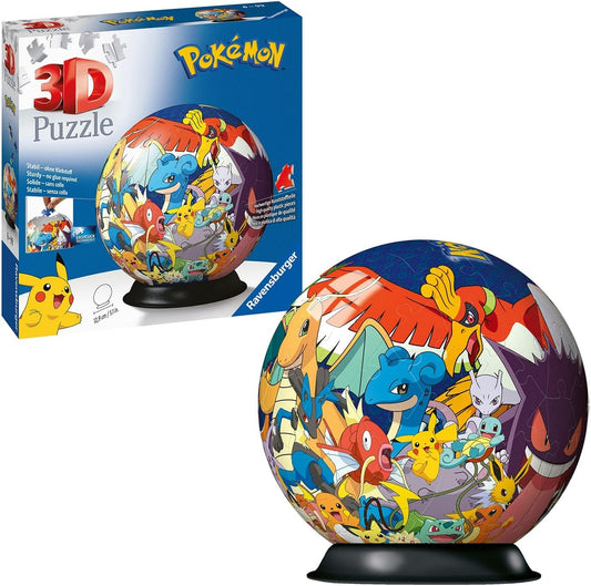 Ravensburger Pokémon 3D puzzle ball 72 pieces – box and completed ball