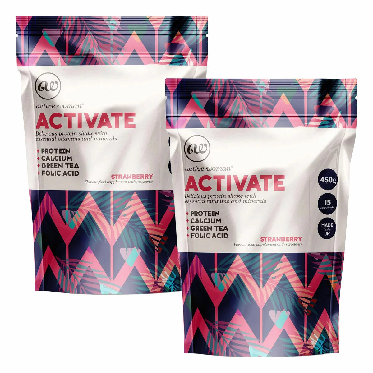 strawberry protein energy shake for active women fitness nutrition