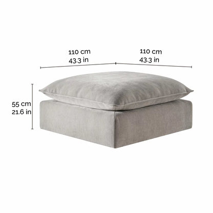 ALT Text
Aiden & Ivy Sereen Beige Fabric Ottoman upholstered in soft beige fabric for stylish seating and footrest use in modern living rooms.