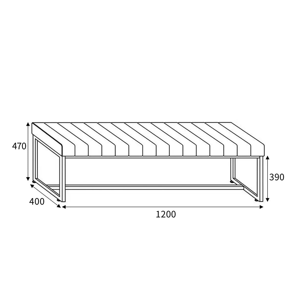 Archer grey faux leather dining bench with padded seat and modern dining room design - 3
