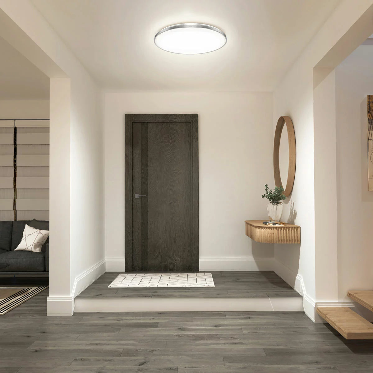 Artika Europa 21-inch flush mount LED ceiling light with remote control for modern home lighting