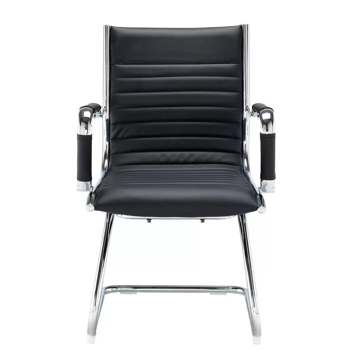 Bari Cantilever Visitors Chair with chrome cantilever frame, padded seat, and backrest for ergonomic office and reception seating