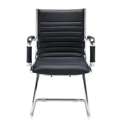 Bari Cantilever Visitors Chair with chrome cantilever frame, padded seat, and backrest for ergonomic office and reception seating