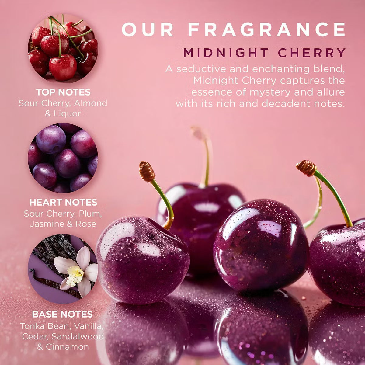 Front view of the Baylis and Harding Wild Cherry and Vanilla Ultimate Pamper Gift Set showing arranged pink bath bottles, creams, bath bombs, and body polisher inside packaging.
