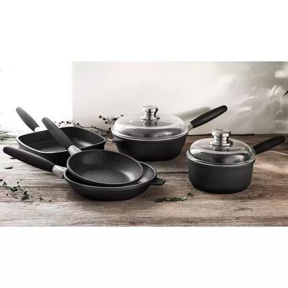 BergHOFF Champion Eurocast 7-piece non-stick cookware set with pots and pans for everyday family cooking.