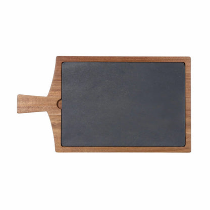 BirdRock Home Acacia hardwood serving board topped with a curated charcuterie selection.