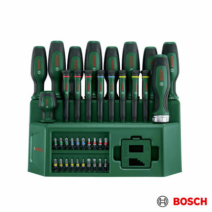 Tackle any repair job with the Bosch 39 Piece Mixed Screwdriver Set from Elite Store. High-grade steel drive kit ready for rapid mainland delivery.
