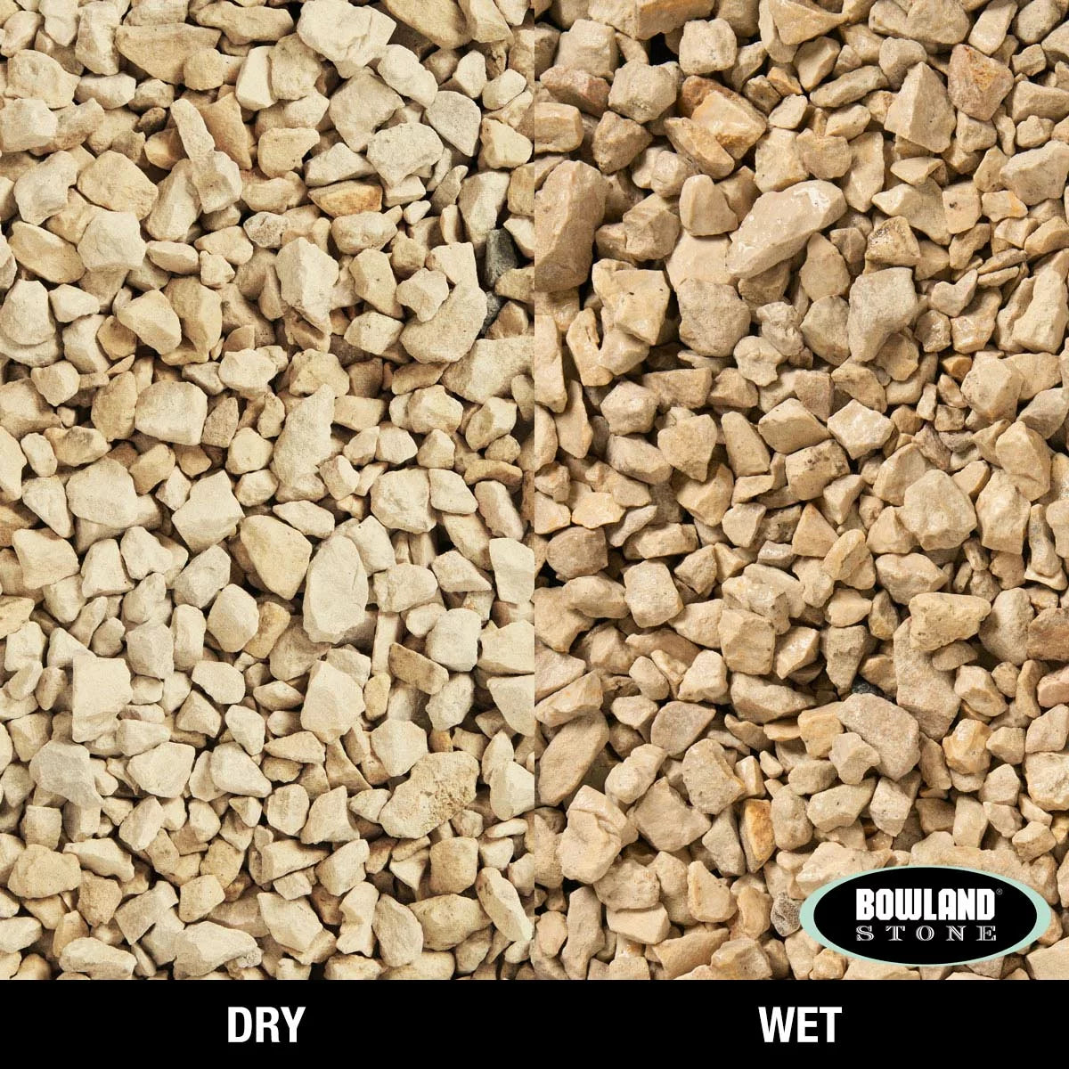 750kg bulk bag of Bowland Stone Cotswold Cream 14-20mm decorative limestone gravel for driveways.