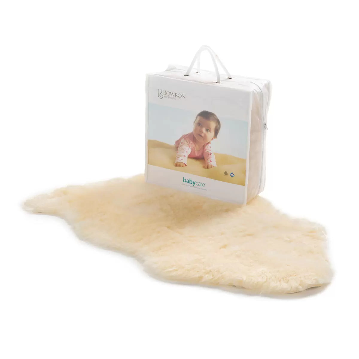 Bowron Lambskin Short Wool Baby Rug made from soft natural lambskin with short wool pile for baby comfort and nursery use