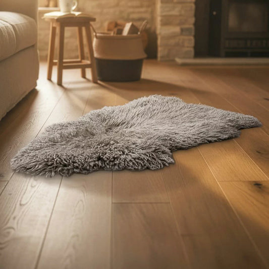 Bowron Back Country Sheepskin Rug 60 x 90 cm in 3 colours, soft natural wool rug for indoor comfort and décor