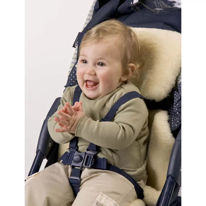 Bowron Shortwool Universal Lambskin Stroller Fleece fitted in stroller providing soft natural lambskin comfort for babies1