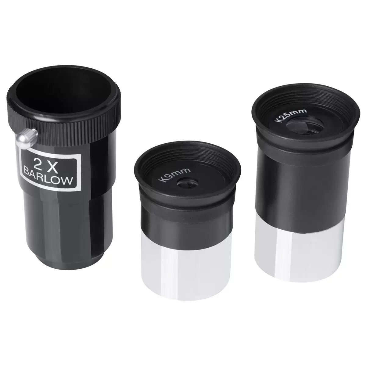 Three-quarter view of the Bresser Solarix 500mm telescope with its sleek carbon-fibre pattern finish, mounted on its aluminum tripod with a smartphone adapter fixed to the eyepiece on a clear evening deck.