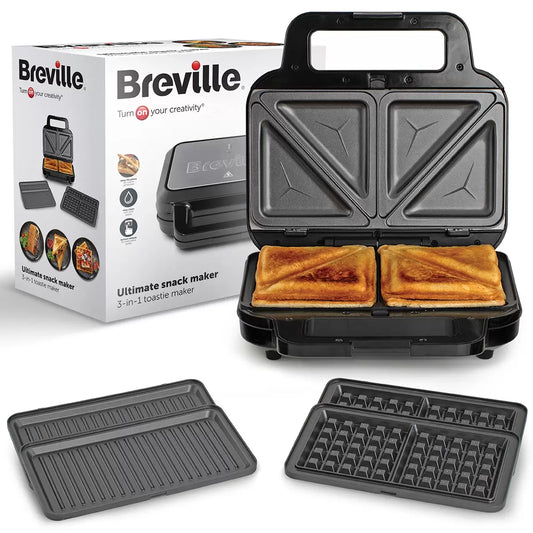 Breville 3 in 1 maker cooking sandwich waffle and panini