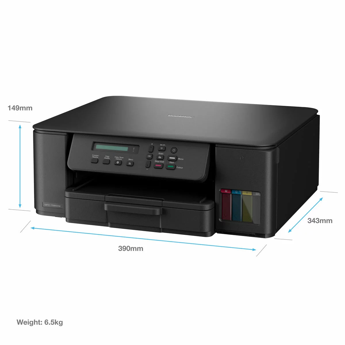 Brother DCP-T580DW 3-in-1 ink tank printer wireless print copy scan A4 colour home office device - 1
