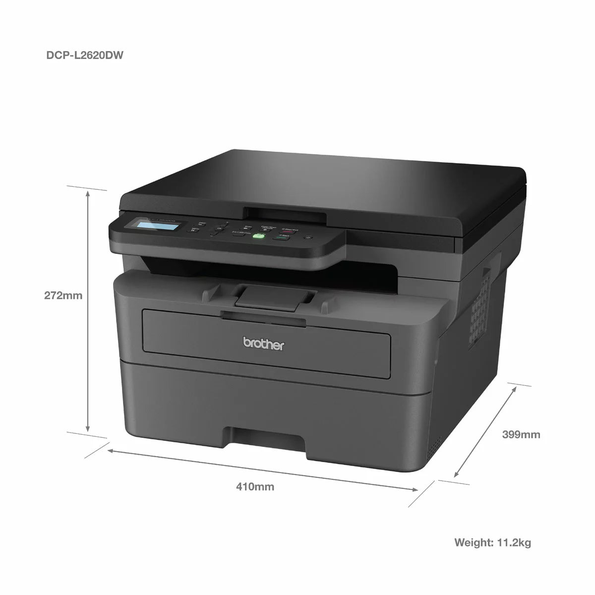 Brother DCP-L2627DWE 3-in-1 mono laser printer print copy scan WiFi duplex home office device - 2