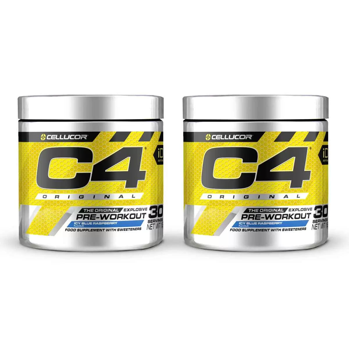 Cellucor C4 The Original Explosive Pre-Workout Icy Blue Raspberry 2x198g pre-workout powder for energy focus and workout performance
