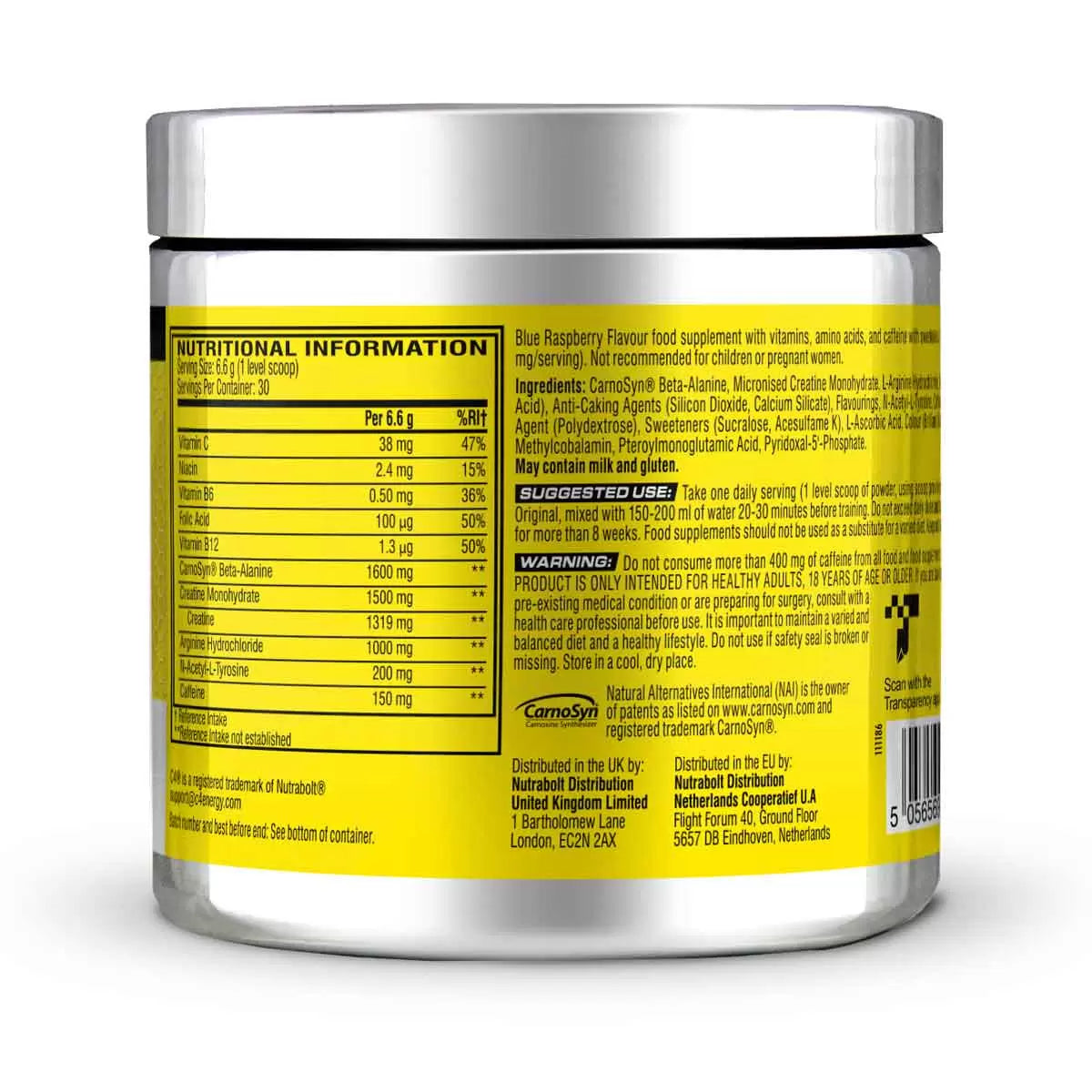 Cellucor C4 The Original Explosive Pre-Workout Icy Blue Raspberry 2x198g pre-workout powder for energy focus and workout performance
