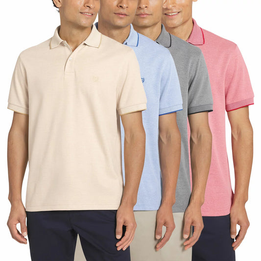 Chaps Men's Birdseye Pique Polo Shirt breathable smart casual polo for men/1