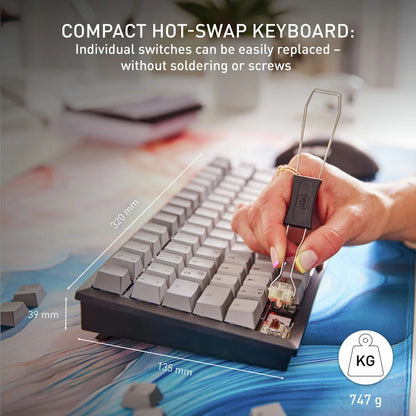 Cherry KW 300 mechanical keyboard compact wireless office typing setup - 3