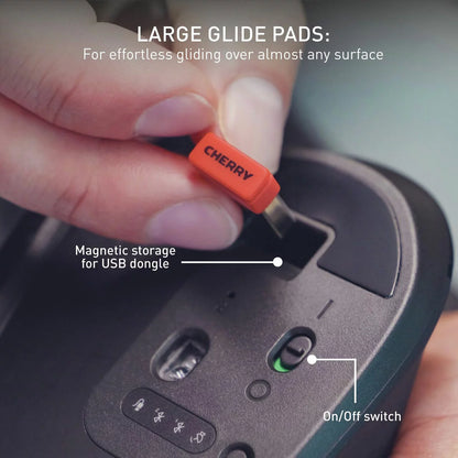 Cherry Stream Mouse Ultimate ergonomic wireless mouse with silent clicks, precision optical sensor, and smooth office-ready design. - 2