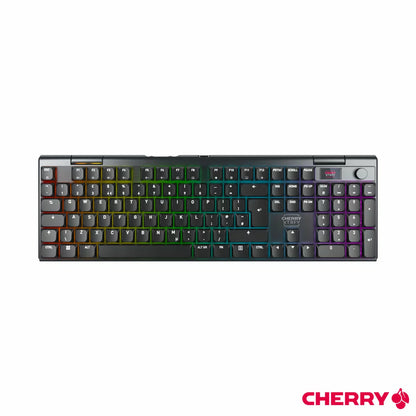 Cherry XTRFY MX 10.1 Wireless Gaming Keyboard with mechanical switches, ergonomic layout, and ultra-low latency wireless gaming performance.
