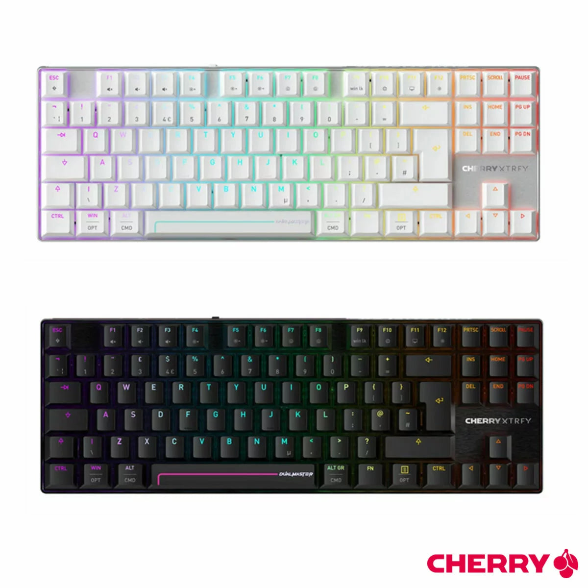 Cherry XTRFY MX 8.2 Pro TMR Gaming Keyboard with RGB lighting and mechanical switches for esports performance