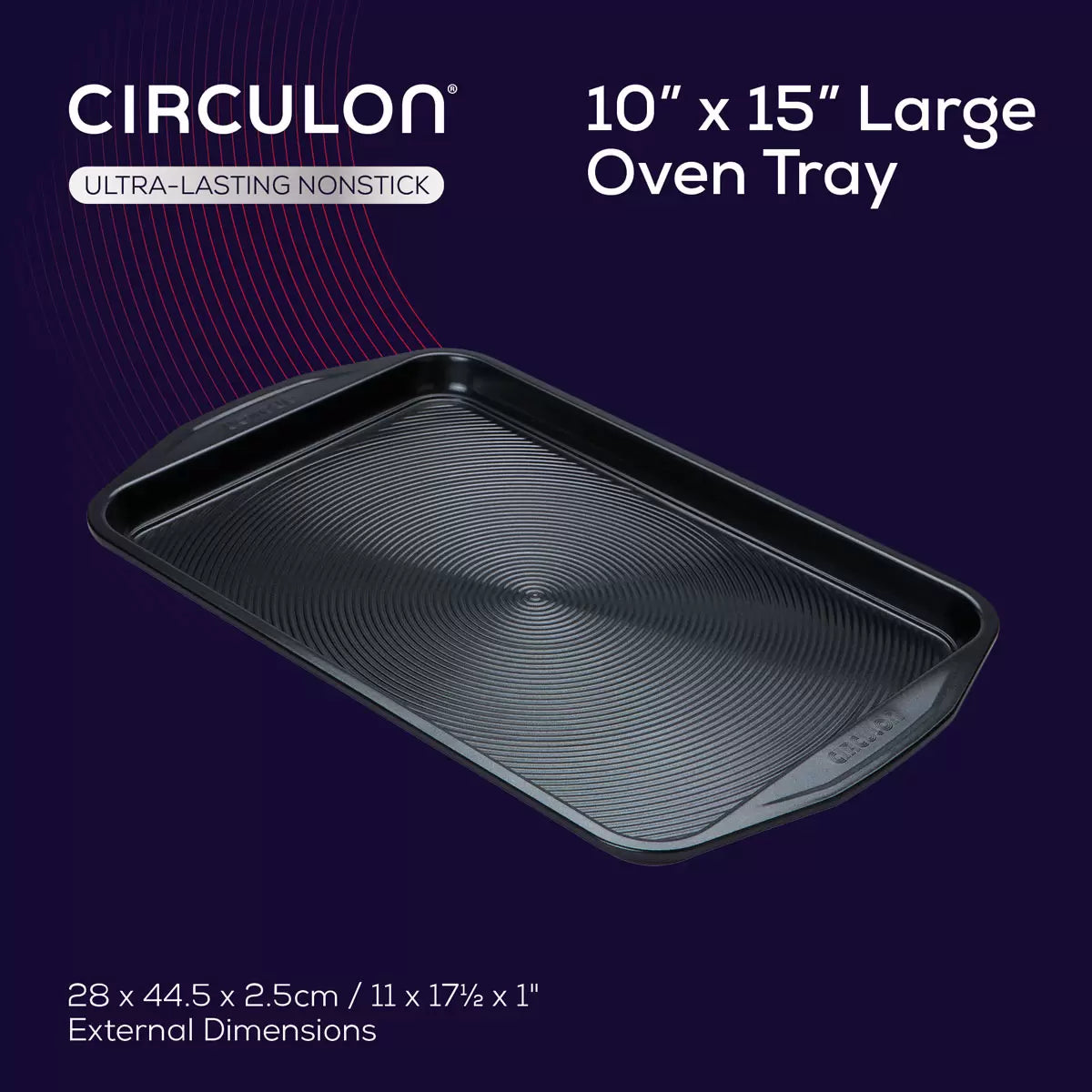 Circulon Ultimum 4-piece professional roasting and baking set laid out on a marble kitchen counter.