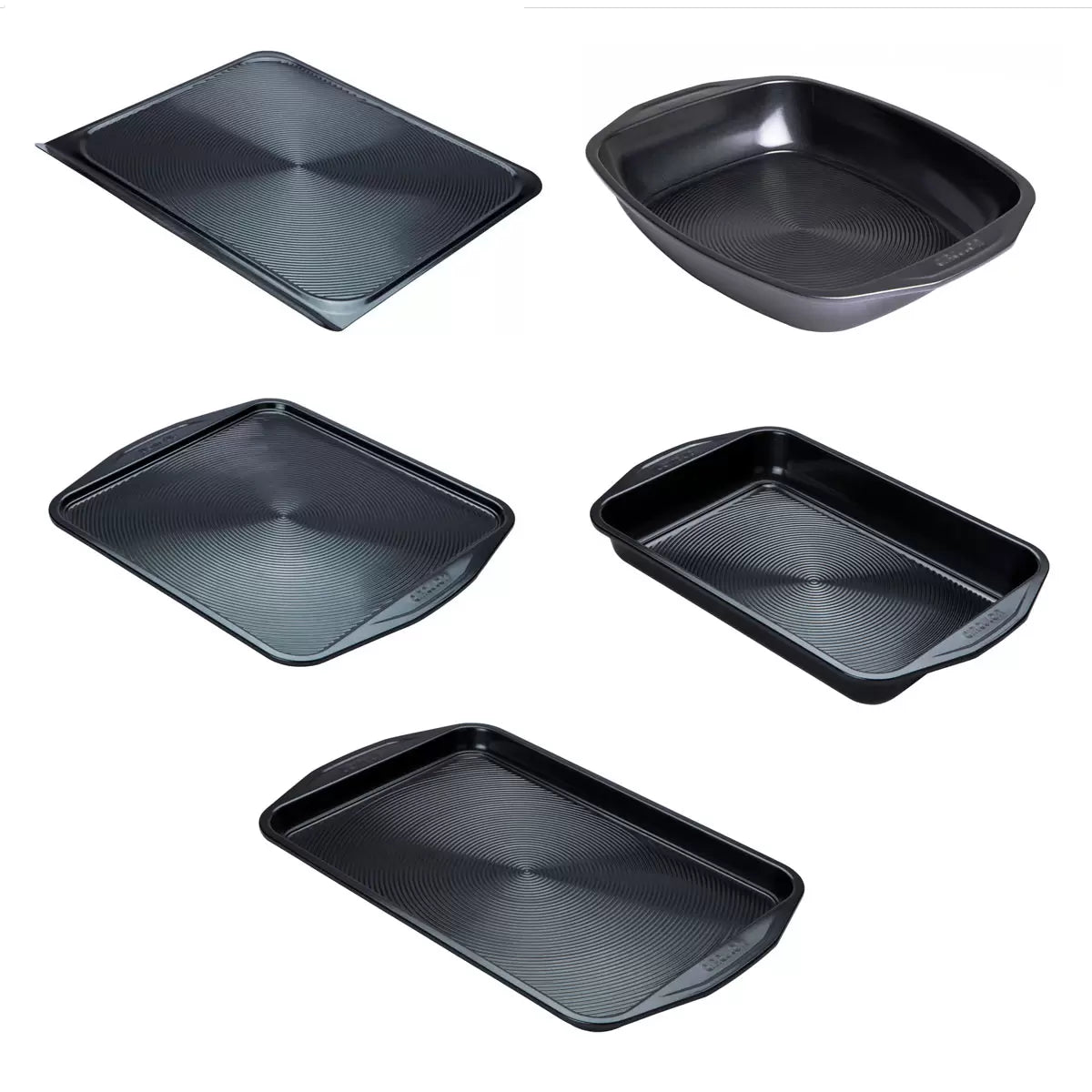 Circulon Ultimum Roast & Bake Set featuring durable non-stick coating for effortless food release, even heat distribution, and easy cleanup, ideal for roasting meats, baking cakes, pastries, vegetables, and family meals.