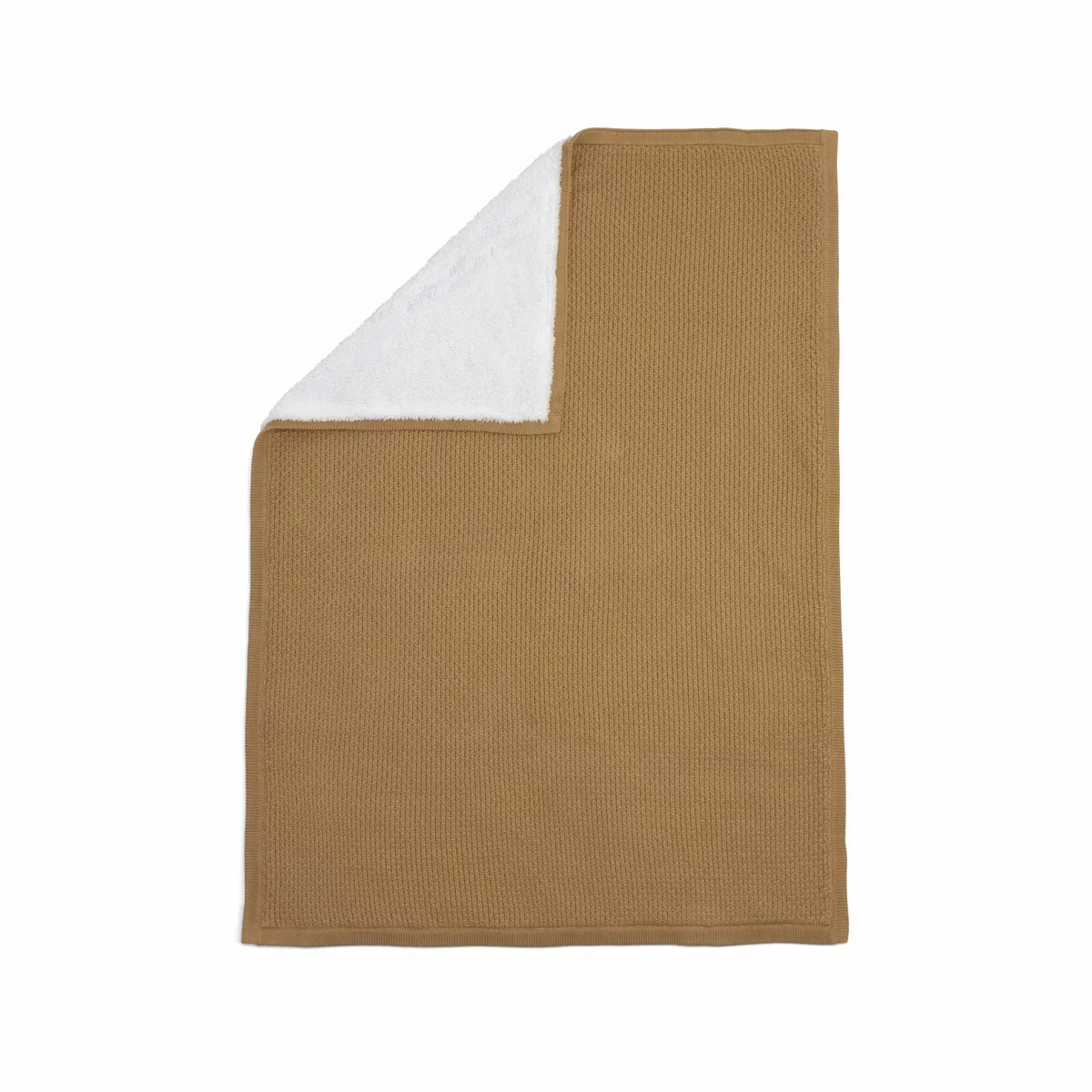 Clair De Lune Organic Cotton Sherpa Fleece Travel Blanket 70 x 100 cm soft baby blanket with cosy sherpa fleece lining