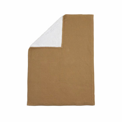 Clair De Lune Organic Cotton Sherpa Fleece Travel Blanket 70 x 100 cm soft baby blanket with cosy sherpa fleece lining