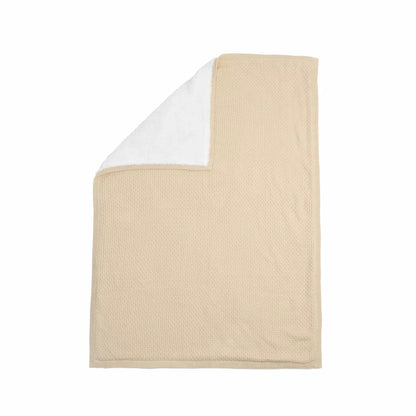 Clair De Lune Organic Cotton Sherpa Fleece Travel Blanket 70 x 100 cm soft baby blanket with cosy sherpa fleece lining