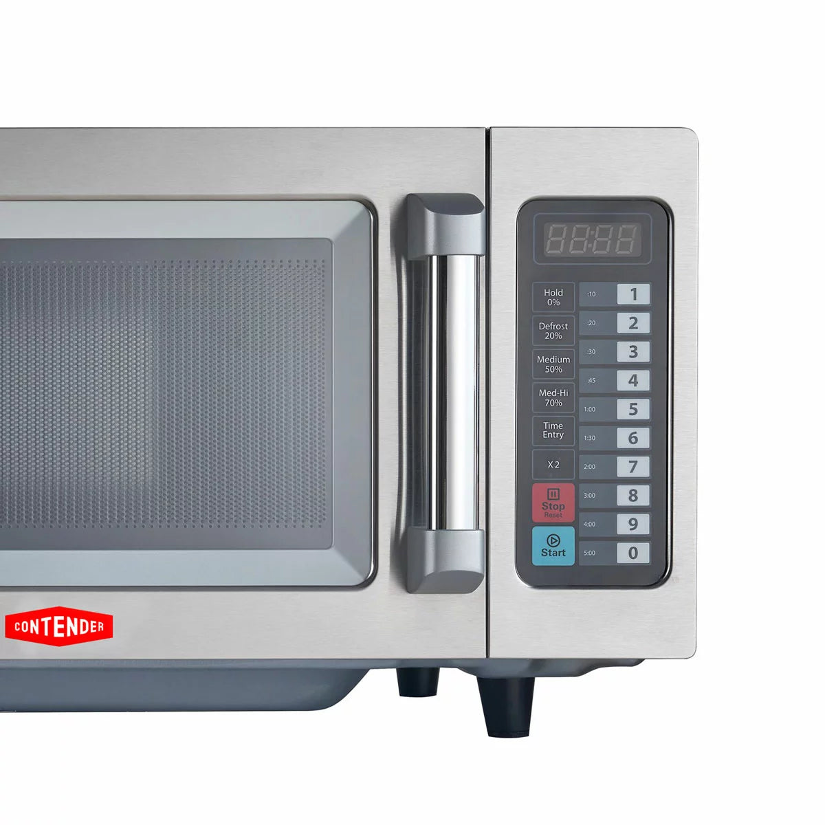 Contender MIC002 25L 1000W programmable commercial microwave oven in silver for professional kitchen use/2