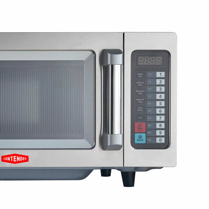 Contender MIC002 25L 1000W programmable commercial microwave oven in silver for professional kitchen use/2