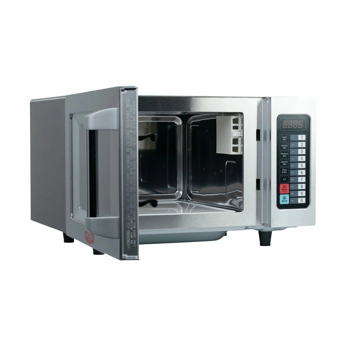 Contender MIC002 25L 1000W programmable commercial microwave oven in silver for professional kitchen use/3