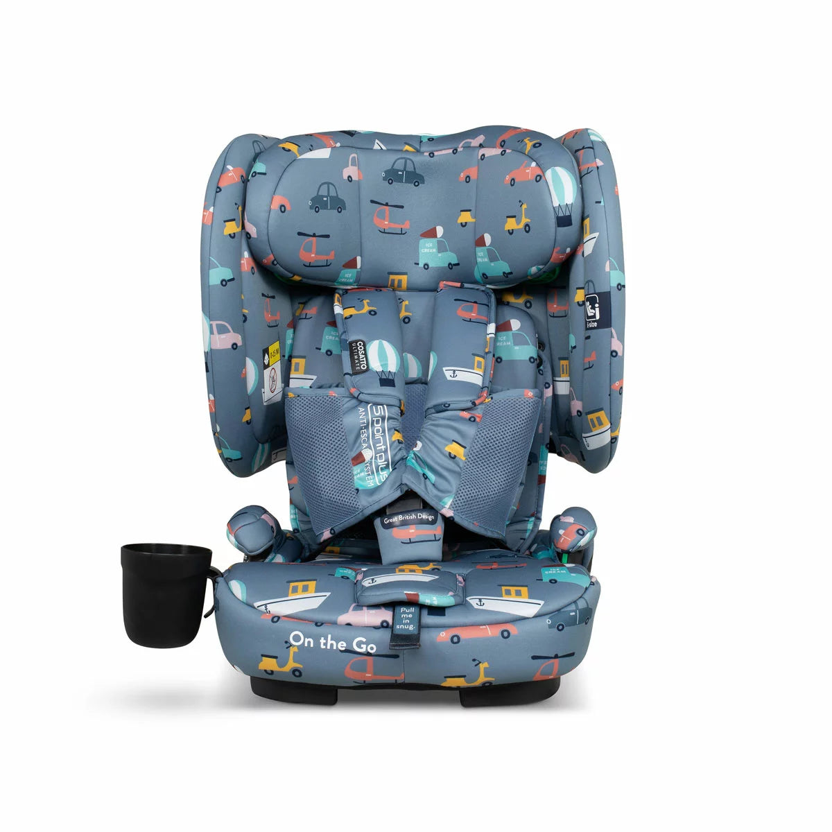 Cosatto On The Go i-Size Travel Car Seat in 4 designs with lightweight portable folding travel-friendly child safety seat1