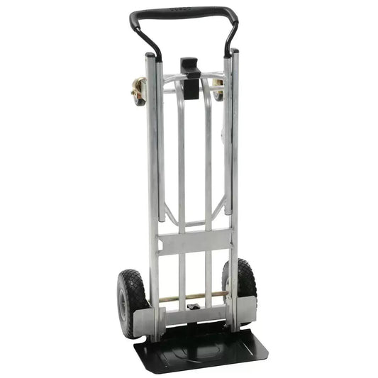 Cosco 3 in 1 aluminium heavy-duty hand truck with flat-free wheels and 450kg capacity