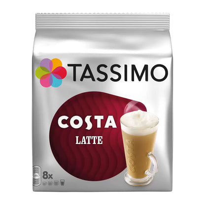 Costa Tassimo Latte Coffee Pods 40 Servings for creamy barista-style coffee at home .