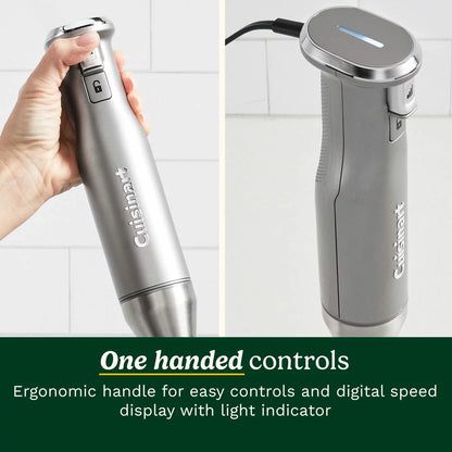 Cuisinart HB500U Power Blend Immersion Hand Blender in Silver with stainless steel blending shaft