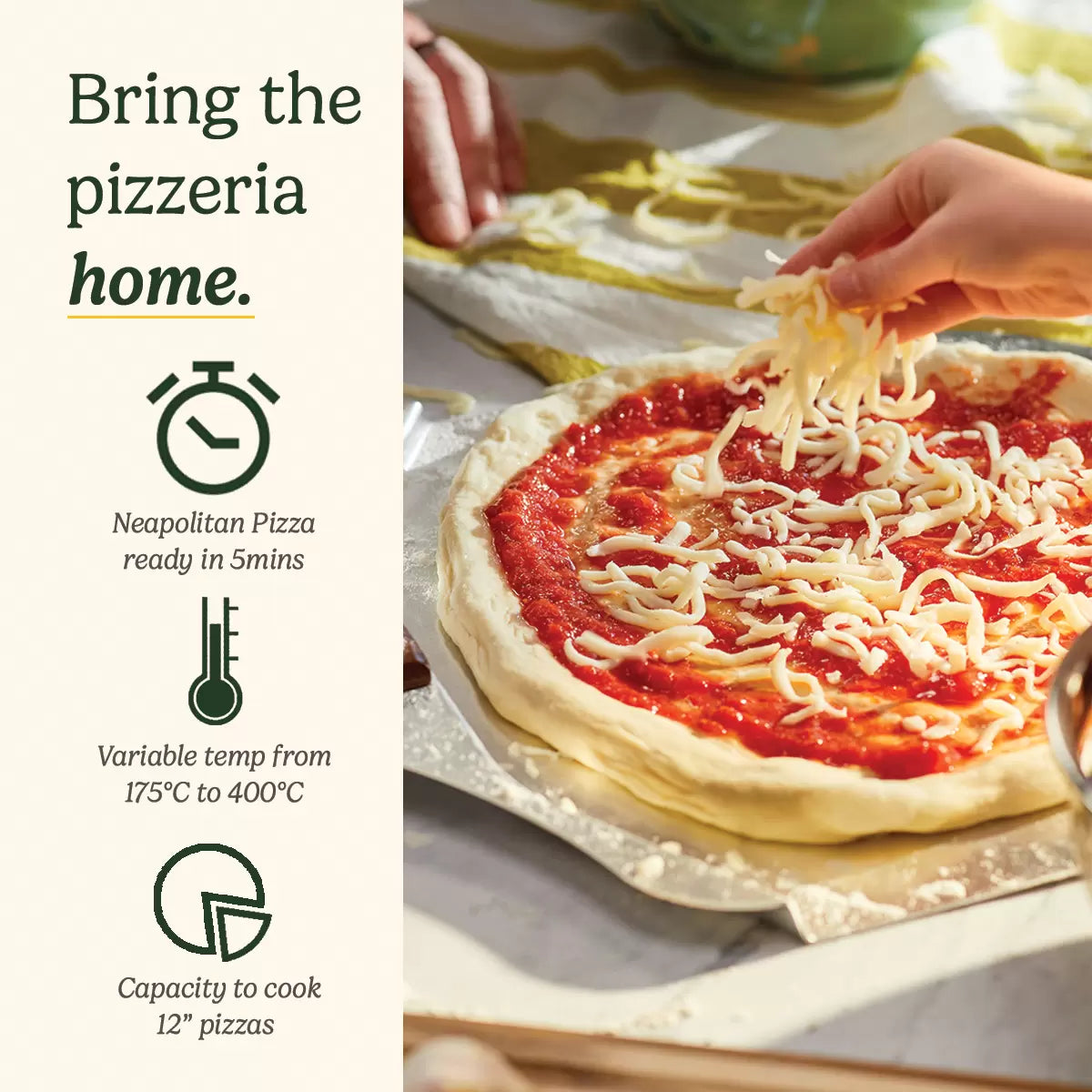 Cuisinart Pizza Oven CPZ120U countertop pizza maker with pizza stone for crispy homemade pizza