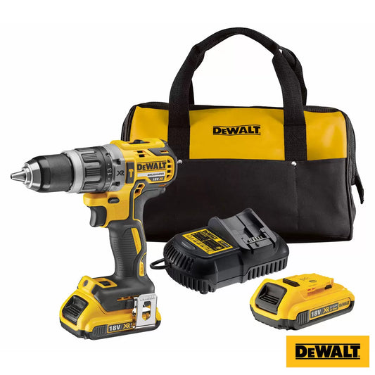 cordless brushless hammer drill kit with batteries charger and carry bag - 1